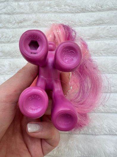 My Little Pony Cheerilee Ponytails 2008 Purple Pink Brushable approx. 10 cm. Used Please see photos