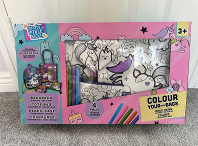 Unicorn Colour your own bags set for girls