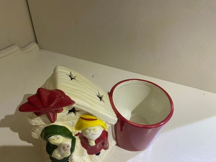 Christmas Decoration / Biblical Themed Glazed Ceramic Indoor Pot