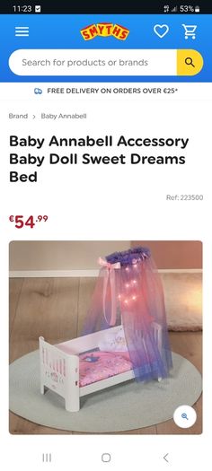 Baby Annabell Doll bed