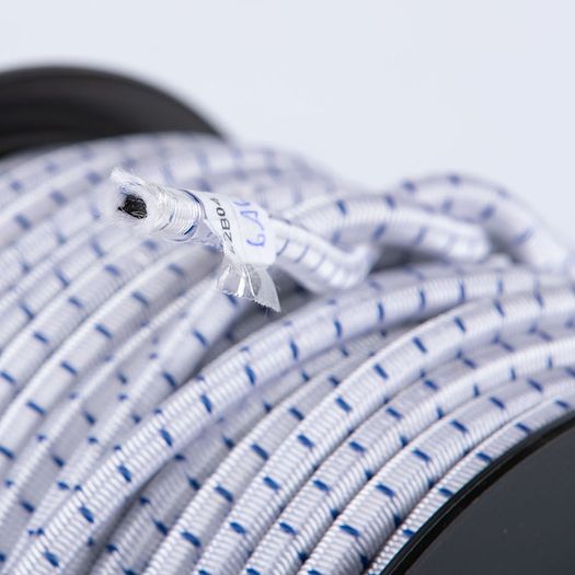 Elastic bungee shock cord  8mm/50m reel white-blue