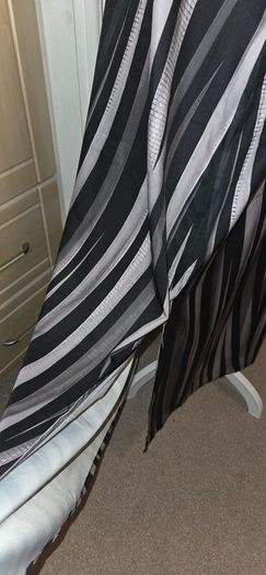Emery Rose 3XL Black & Grey Abstract Stripe Maxi Kaftan Dress New With Tags