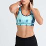 Adidas Allover Print SPORT BRA TOP Women Training Multicolor/Tech Steel Image 2