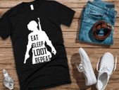 Pubg Tshirt Eat Sleep Loot Repeat T-shirt