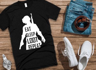 Pubg Tshirt Eat Sleep Loot Repeat T-shirt