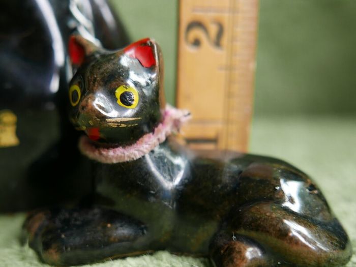 Vintage 1960s Irish Kilkenny Black Mother and Kittens made in Japan