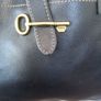 Fossil Quality Black Leather Tote Bag Image 2