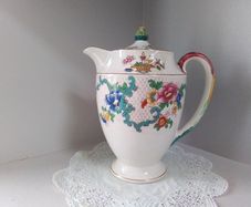 Royal Cauldon " Victoria" Small Chocolate  Pot