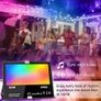 2 Pack Flood Lights Outdoor With Alexa 500W Equivalent 5000LM Bluetooth APP Control, Warm White+1600 Million RGB Colours,No WiFi No Hub,IP66 Waterproof UK 3-Plug Image 4
