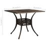 Garden Table Bronze 90x90x73 cm Cast Aluminium Image 6