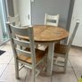 Solid oak expandable dining table and chairs Image 2