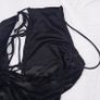 Motel Rocks Black Zebra Flocked Mesh Lace Up Cami Tank Top Size S Image 5