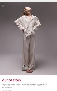 Topshop Linen pyjamas Oatmeal