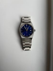 Tissot PRX blue dial 35mm with box and papers