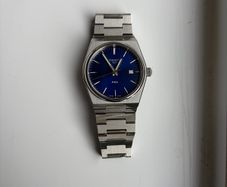Tissot PRX blue dial 35mm with box and papers