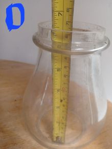Vintage Glass Globe for Oil Lamp