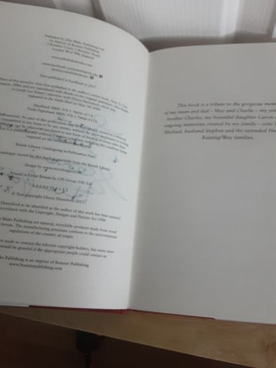 Hardback Autobiography from Gloria Hunningford