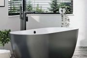 Matt black bath 1655 x750mm