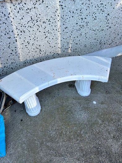 Cast cement table & 3 seats