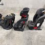 Uppababy Vista twin buggy and three Joie car seats Image 2