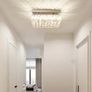 10.6" Modern Crystal Chandeliers Square Ceiling Light Led Ceiling Lights Mini Bedroom Fixture 30W for Kitchen Hallway Dining Room (Color Temperature/Brightness Adjustable) Image 6