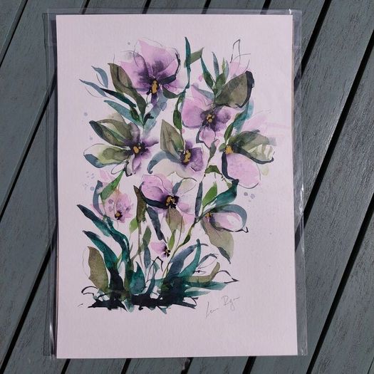 Original Watercolour Floral Painting
