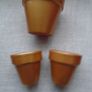 3 x Gold Terracotta pots.Plant pots,Flower pots,Display Image 3