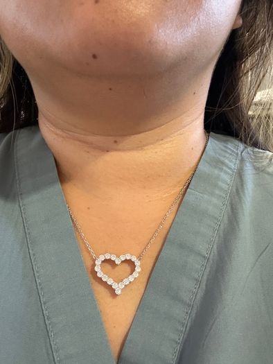 Moissanite Heart Necklace