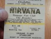 Nirvana replica concert ticket