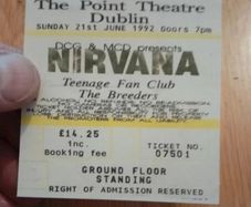 Nirvana replica concert ticket