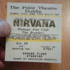 Nirvana replica concert ticket
