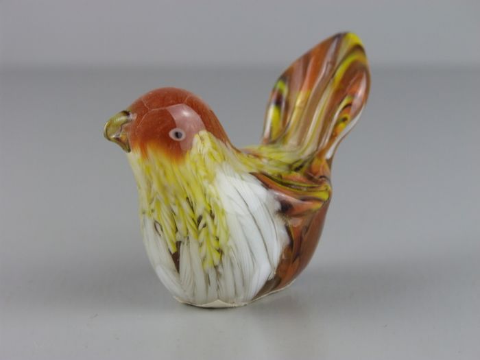 Glass Bird Figurine Ornament Paperweight 7cm