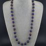 Vintage Blue Lapis Lazuli & Brass Beads Gemstone Necklace Image 4