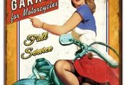 Best Motorcycle Garage : Metal Sign