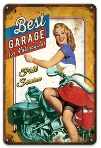 Best Motorcycle Garage : Metal Sign