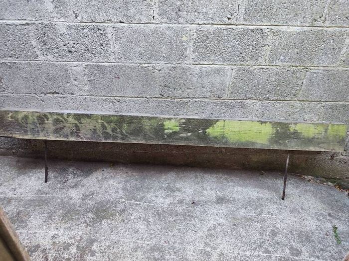 Railway sleeper 2.4m long with ground spikes