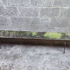 Railway sleeper 2.4m long with ground spikes