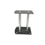 Aluminum Speaker Stands Black Glass 2pcs Image 3