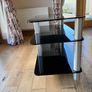 Modern Glass TV Stand Media Unit Image 3