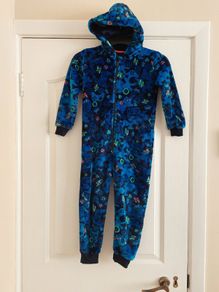 Boys fleece hooded onesie