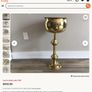Bargain price for both.Tall pair of 2  Brass jardinieres planters on pedestals. Image 7