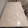 Large marble effect Dining table with 4 cream chairs Image 5