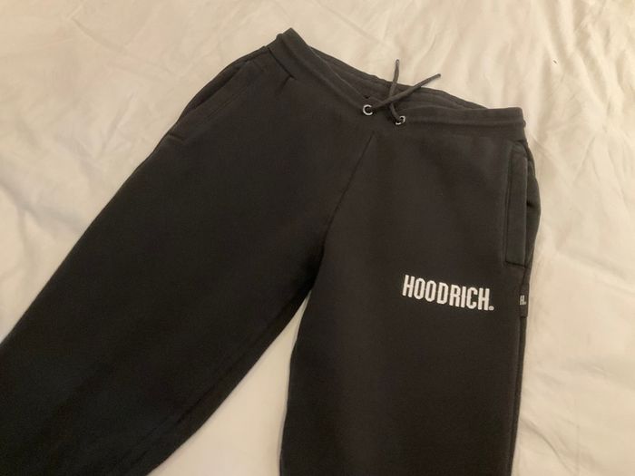 Mens black Hoodrich joggers tracksuit bottoms sweatpants s small