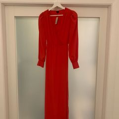 Brand New River Island Bright Red Midi Dress