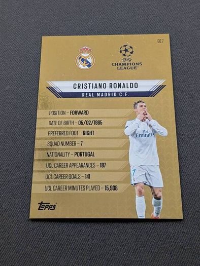 Topps Match Attax 2024-25 Cristiano Ronaldo Gold edge edition (GE 5)