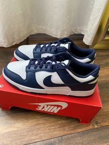 Nike Dunk Low White Midnight Navy UK12 / EU47.5