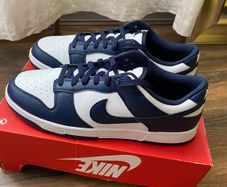 Nike Dunk Low White Midnight Navy UK12 / EU47.5