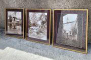 Vintage framed trio of signed photography stills of kilkenny