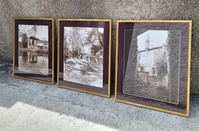 Vintage framed trio of signed photography stills of kilkenny