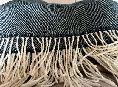 Teal Fringe Throw